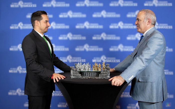Ney Torres con Garry Kasparov